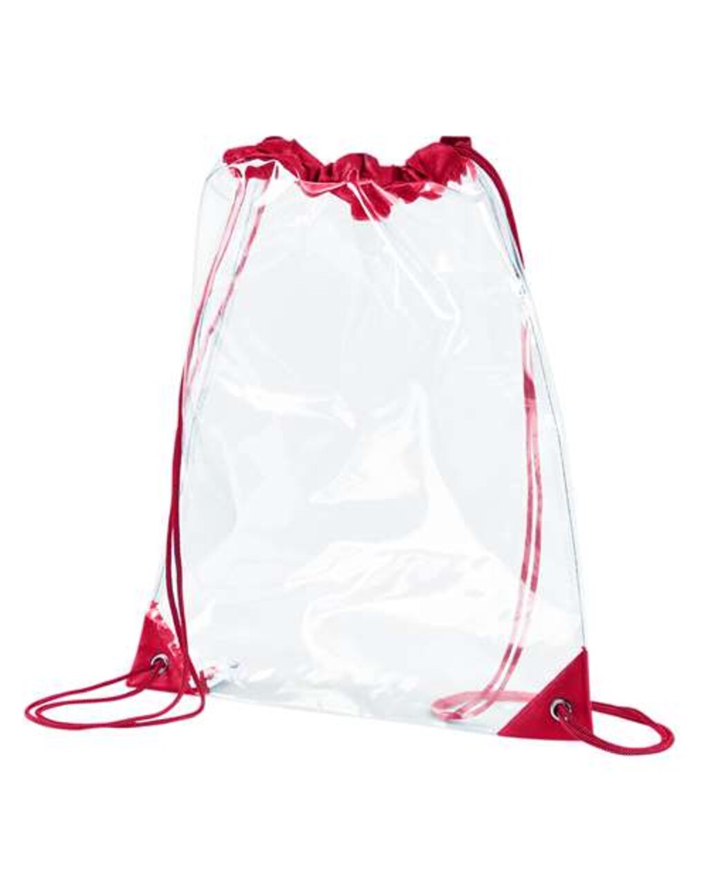 BAGedge® Clear PVC Drawstring Bag with Contrast Binding Lightweight & Stadiu Approved